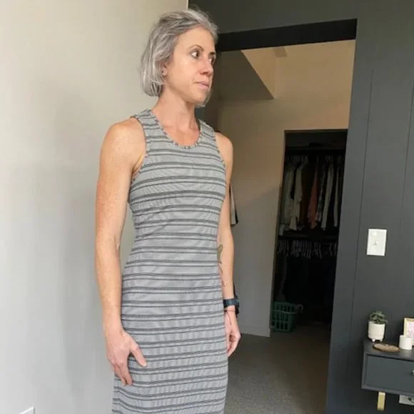 Marine Layer Lexi Rib Daytime black & white dress - Picture 3 of 5